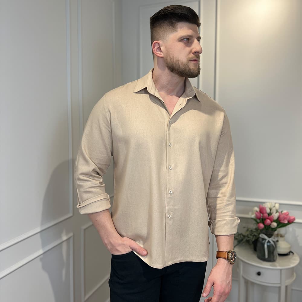 Класична чоловіча сорочка Beige